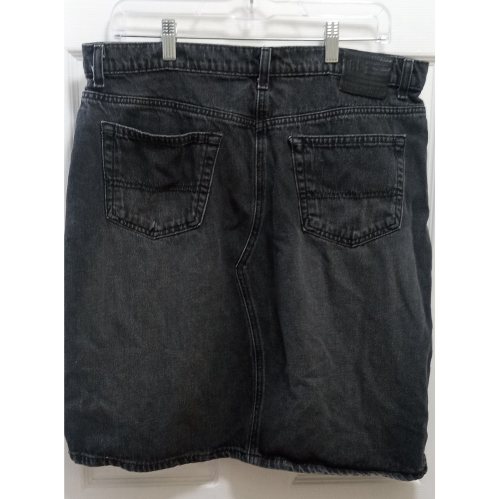 Vintage Ralph Lauren Denim Caldwell Skirt Sz 12 Black Y2K Grunge Preppy Retro - Picture 2 of 9